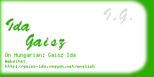 ida gaisz business card